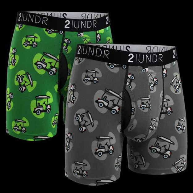 Image sur SWING SHIFT BOXER BRIEF 2 PACK - CART PATH GREEN - GREY